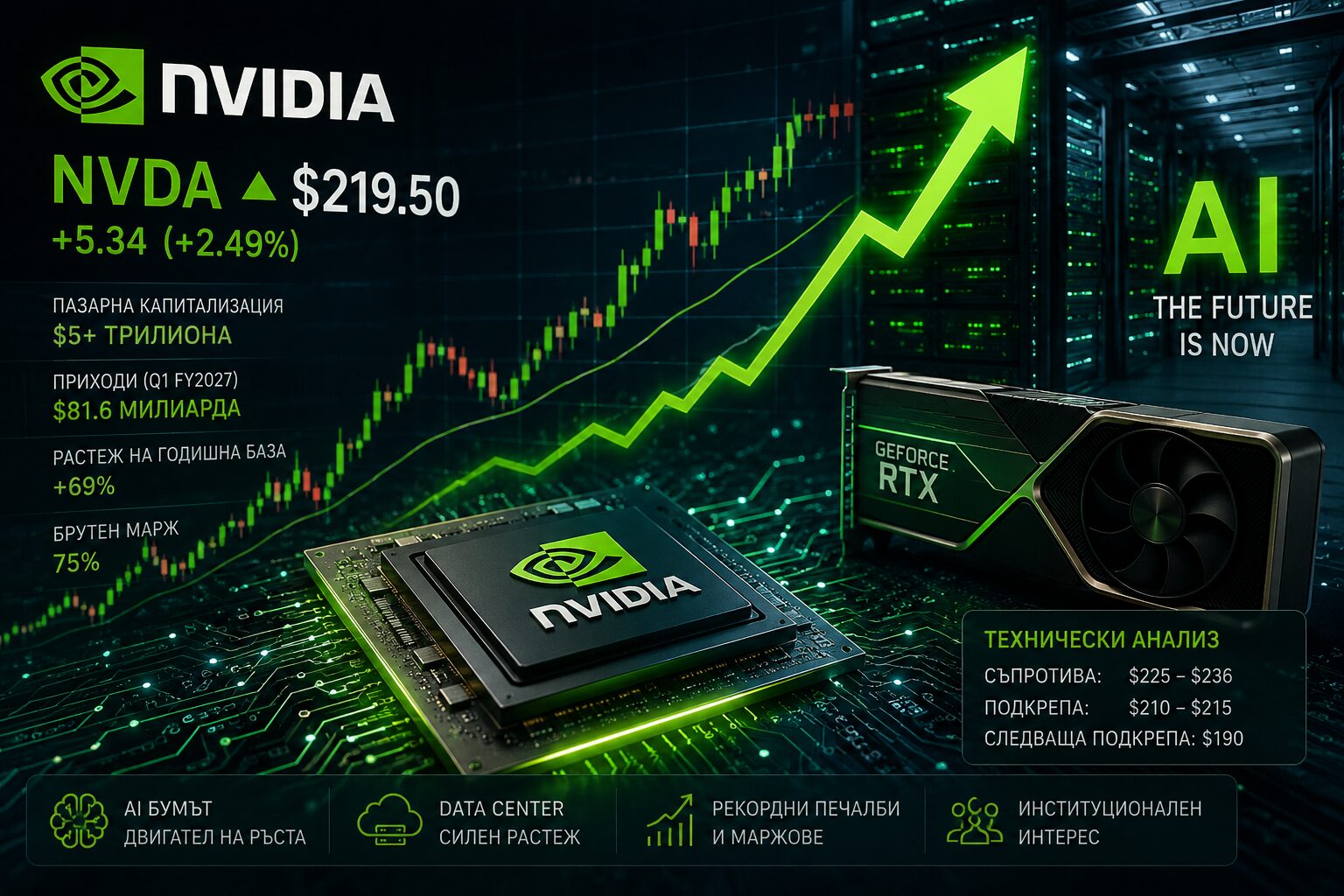 NVDA – накъде вървят акциите на NVIDIA през 2026